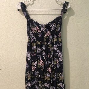 Off the shoulder baby blue/floral dress